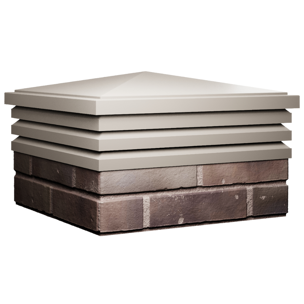 Колпак Zking Бона ХайТек Бежевый на столб 2х2 кирпича (513х513мм) в Джанкое фото