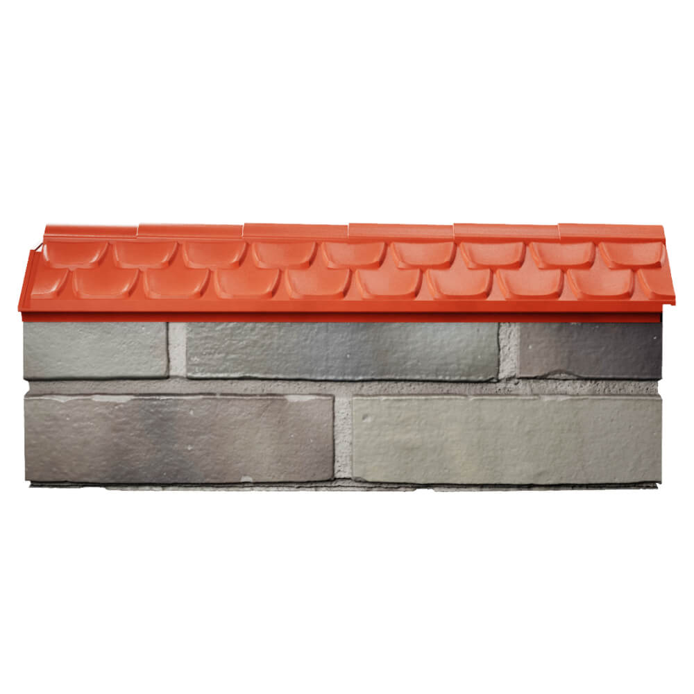 Парапет Zking Эльбрус Красный с посадкой на 0.5 кирпича (130мм) в Джанкое фото