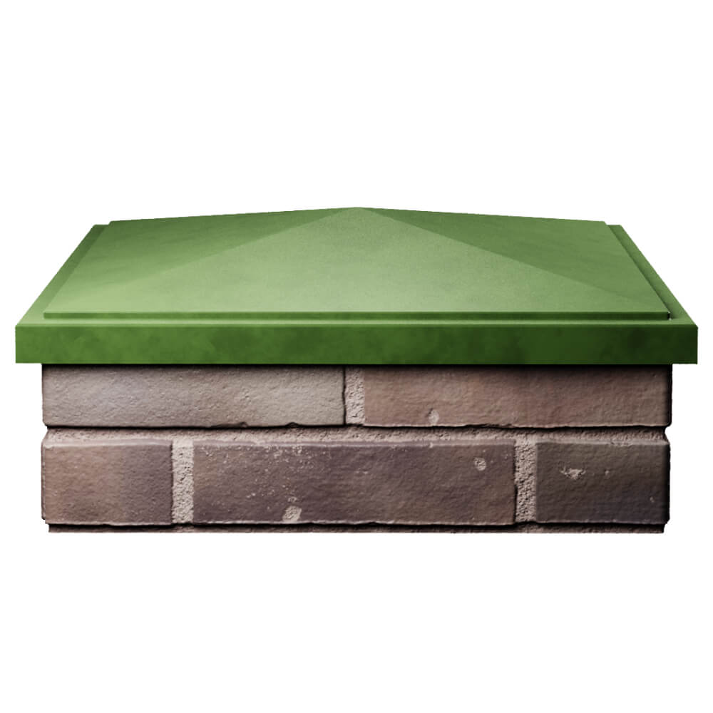 Колпак Zking БонаМоно Зеленый на столб 2х2 кирпича (515х515, 530х530мм) Джанкой фото