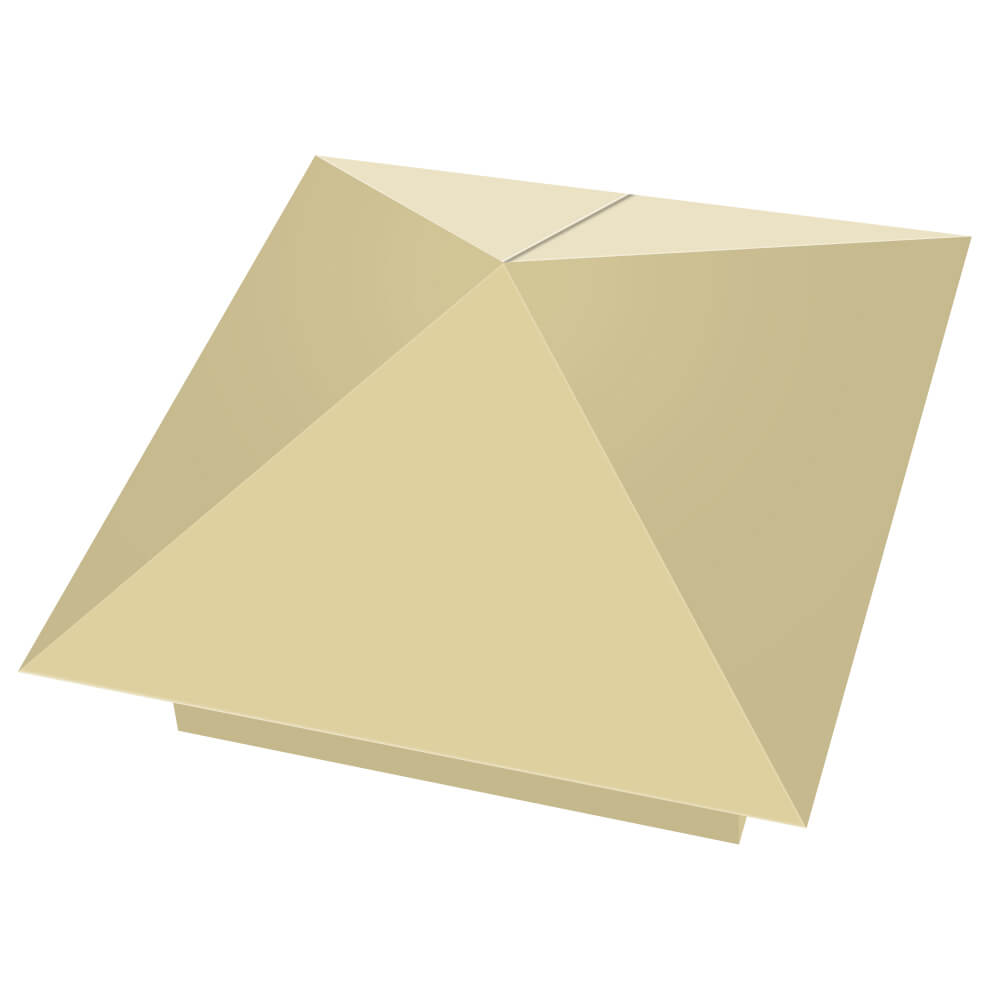 Колпак металлический 400х400мм RAL1014 Бежевый заборный Джанкой фото