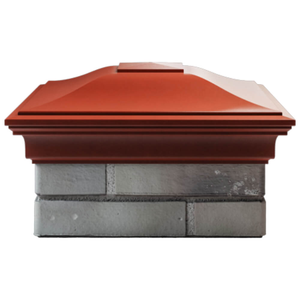 Колпак Zking Монблан Красный на столб 1.5х1.5 кирпича (385х385мм) Джанкой фото