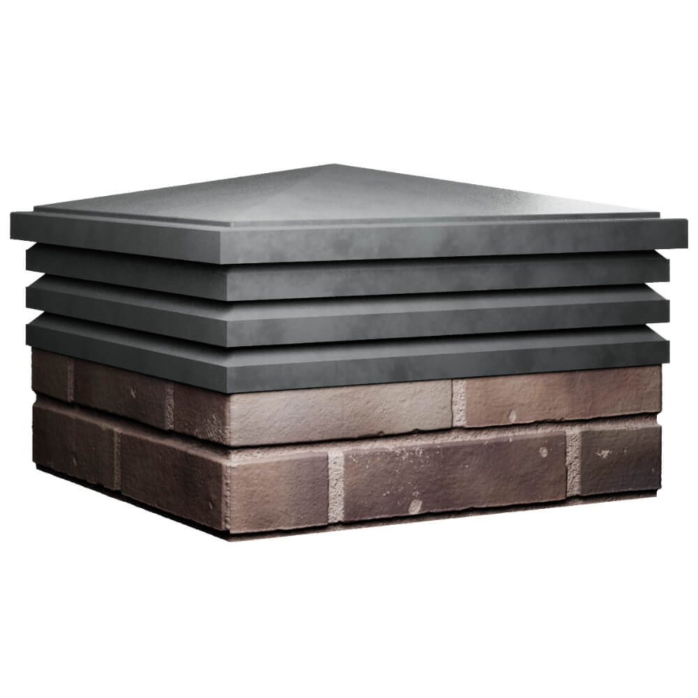 Колпак Zking Бона ХайТек Серый на столб 2х2 кирпича (513х513мм) в Джанкое фото