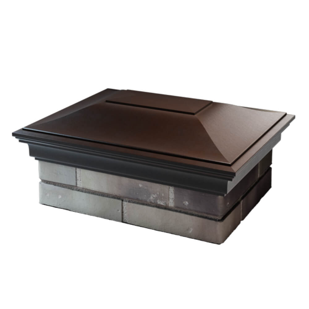 Колпак Zking Монблан Коричневый на столб 2х1.5 кирпича (515х385мм) в Джанкое фото