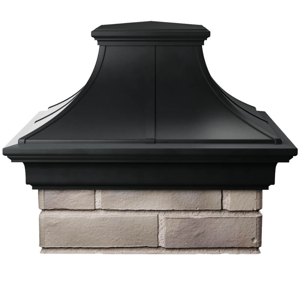 Колпак Zking Монблан Премиум Черный на столб 1.5х1.5 кирпича (385х385мм) Джанкой фото