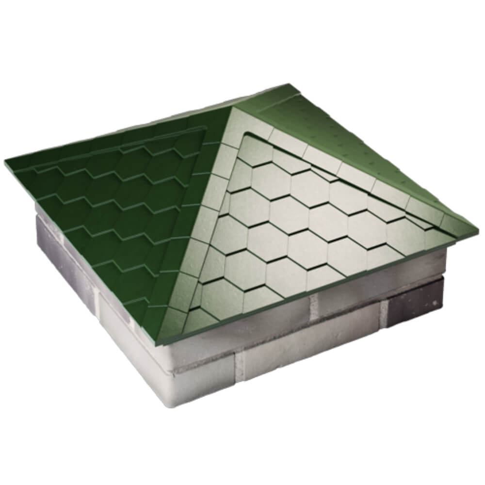 Колпак Zking Эверест Зеленый на столб 2х2 кирпича (535х535мм) Джанкой фото