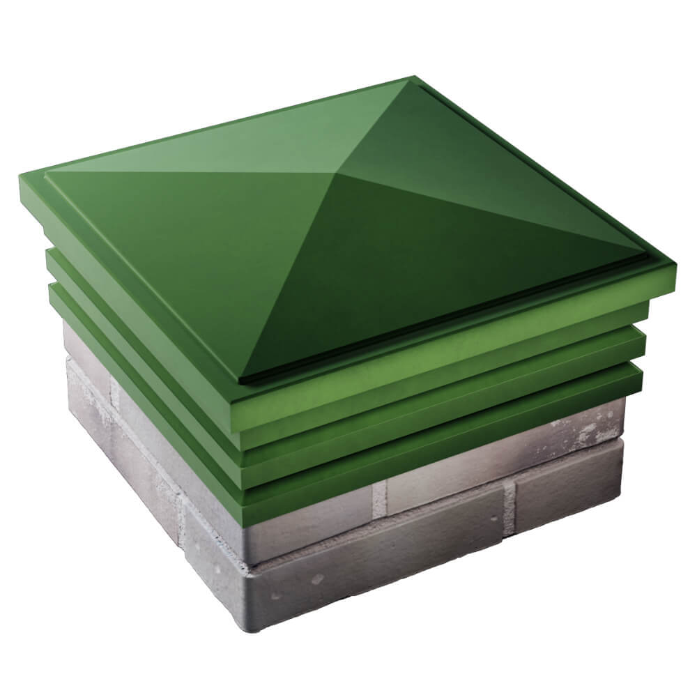 Колпак Zking Бона ХайТек Зеленый на столб 1.5х1.5 кирпича (385х385мм) в Джанкое фото