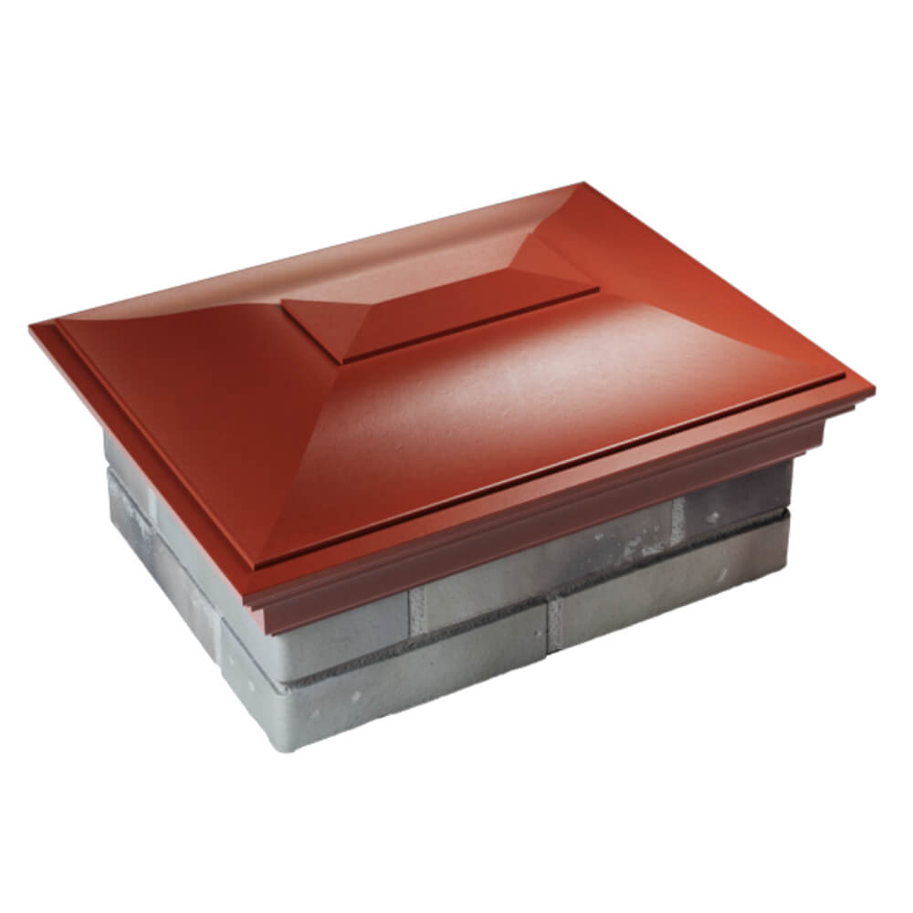 Колпак Zking Монблан Красный на столб 2х1.5 кирпича (515х385мм) Джанкой фото