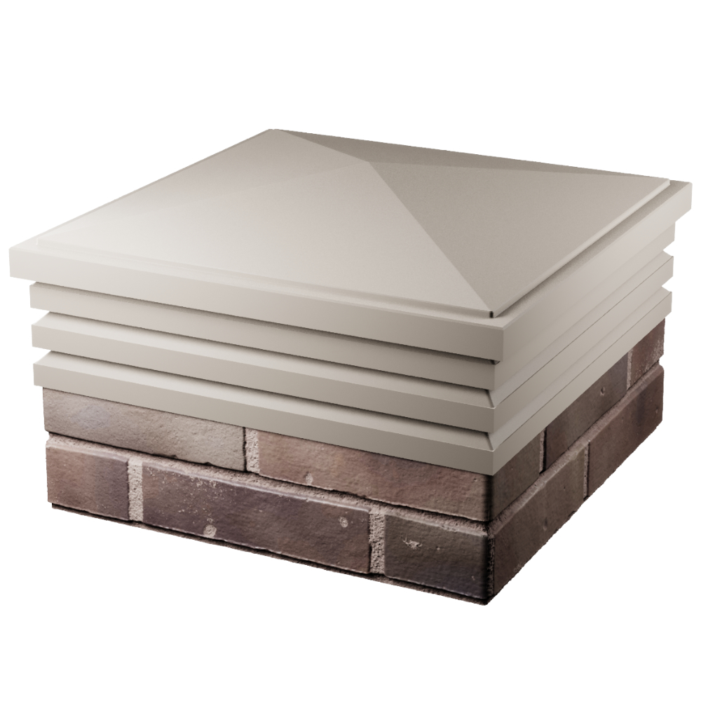 Колпак Zking Бона ХайТек Бежевый на столб 2х2 кирпича (513х513мм) в Джанкое фото