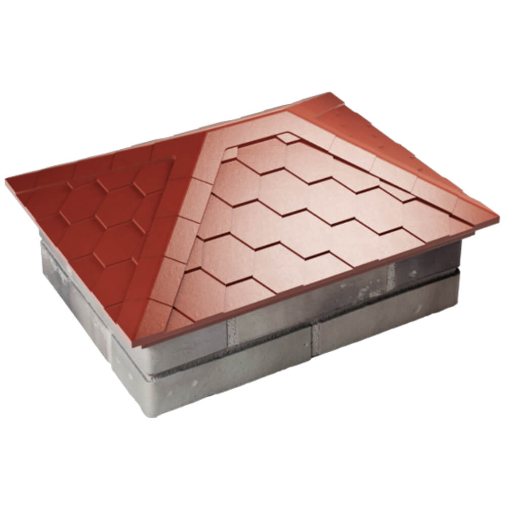 Колпак Zking Эверест Красный на столб 2х1.5 кирпича (520х390мм) Джанкой фото