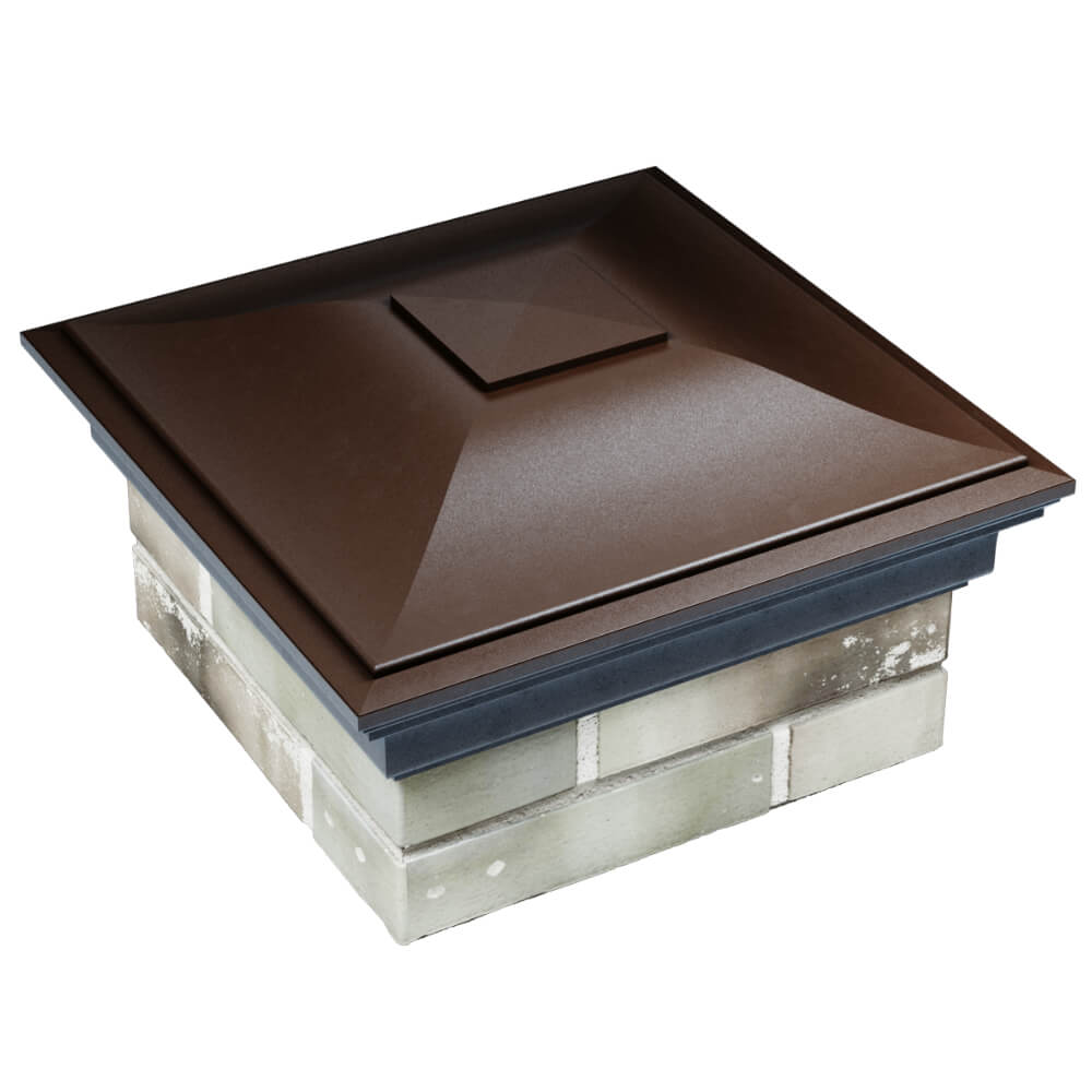 Колпак Zking Монблан Коричневый на столб 1.5х1.5 кирпича (385х385мм) в Джанкое фото