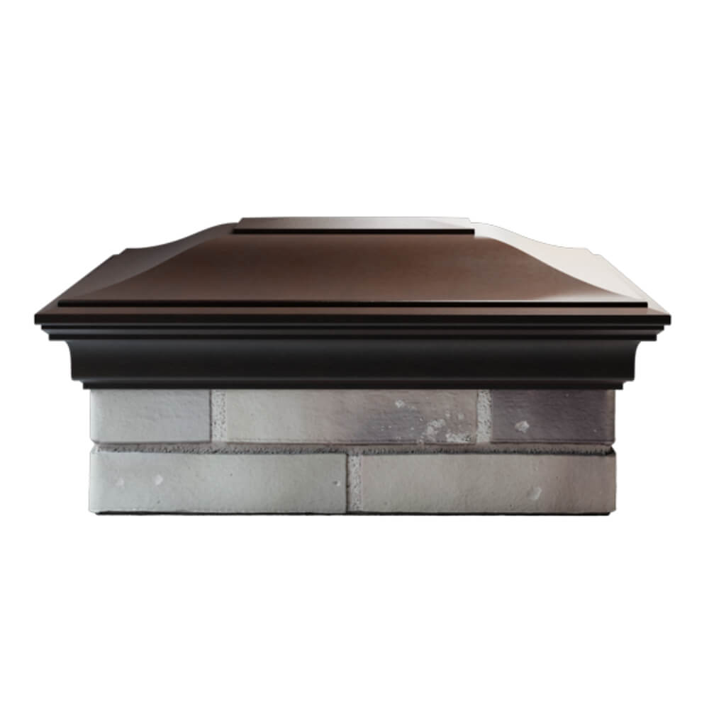 Колпак Zking Монблан Коричневый на столб 2х1.5 кирпича (515х385мм) в Джанкое фото