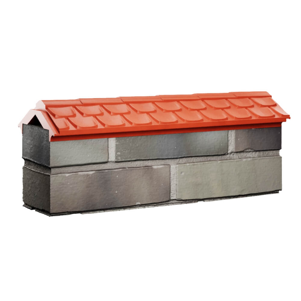 Парапет Zking Эльбрус Красный с посадкой на 0.5 кирпича (130мм) Джанкой фото