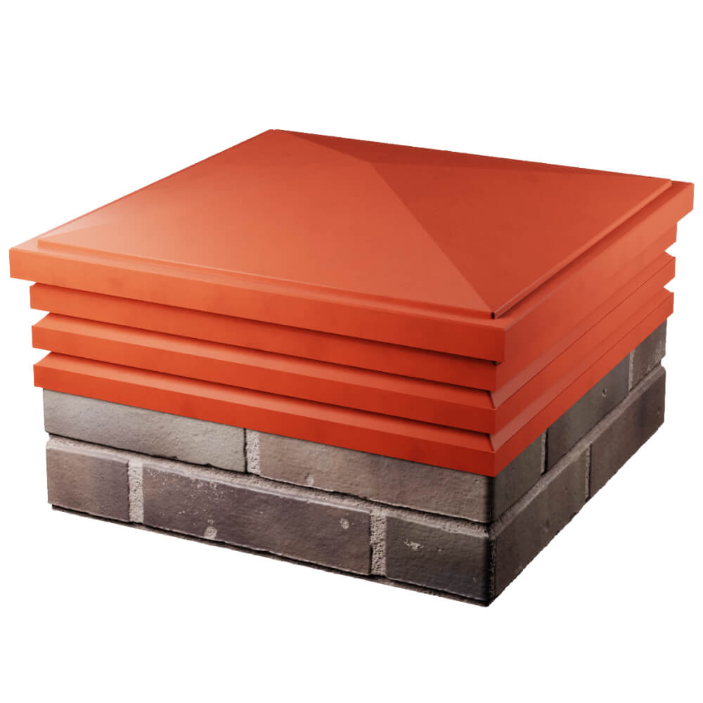 Колпак Zking Бона ХайТек Красный на столб 2х2 кирпича (513х513мм) в Джанкое фото