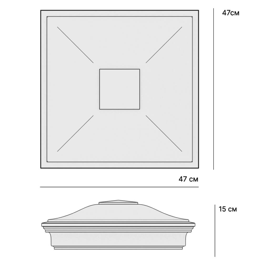 Колпак Zking Монблан Красный на столб 1.5х1.5 кирпича (385х385мм) в Джанкое фото