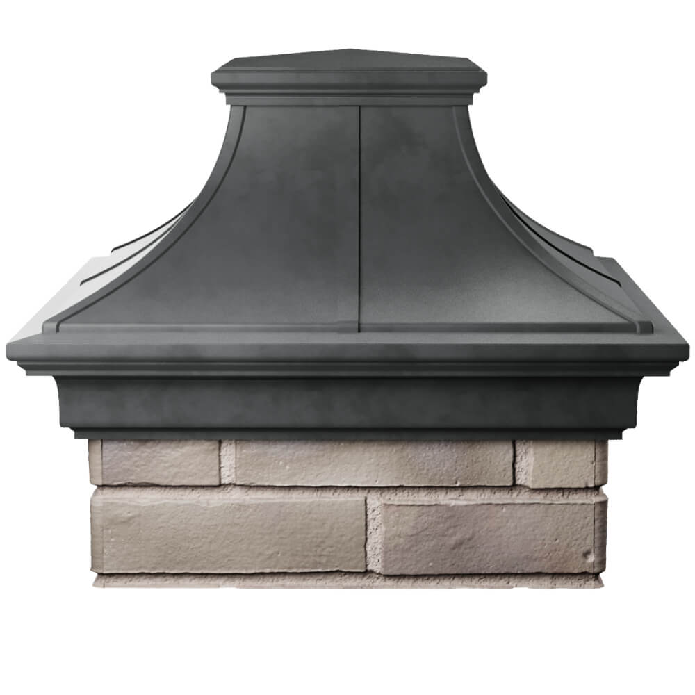 Колпак Zking Монблан Премиум Серый на столб 1.5х1.5 кирпича (385х385мм) Джанкой фото