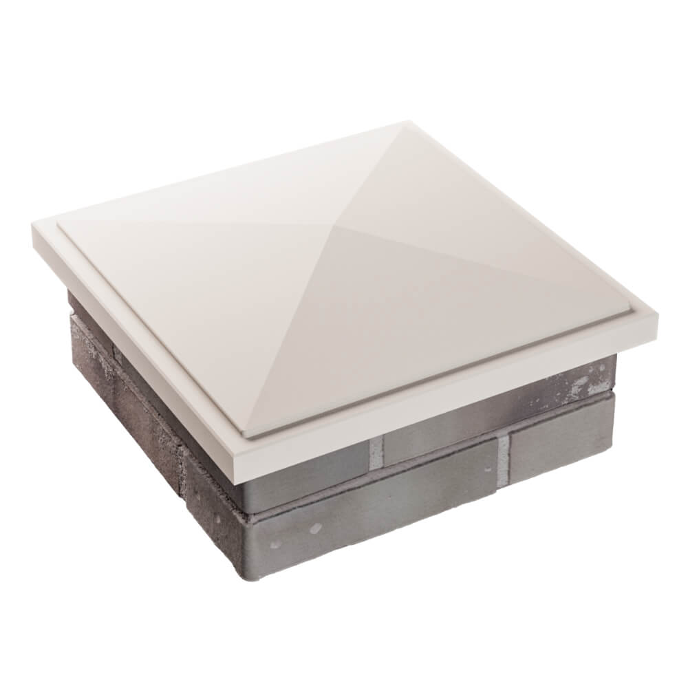 Колпак Zking БонаМоно Бежевый на столб 1.5х1.5 кирпича (385х385, 400х400мм) в Джанкое фото