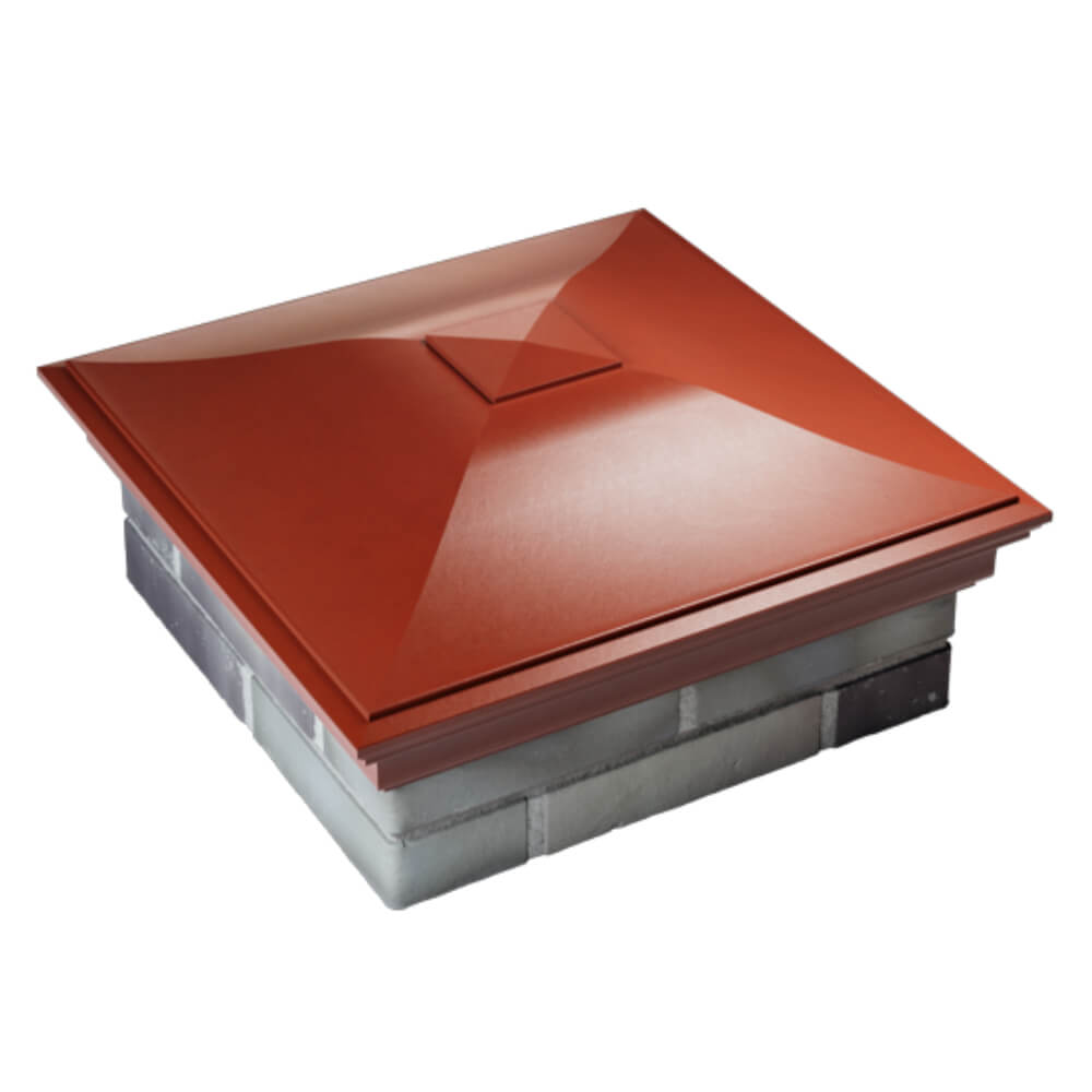 Колпак Zking Монблан Красный на столб 2х2 кирпича (515х515мм) Джанкой фото