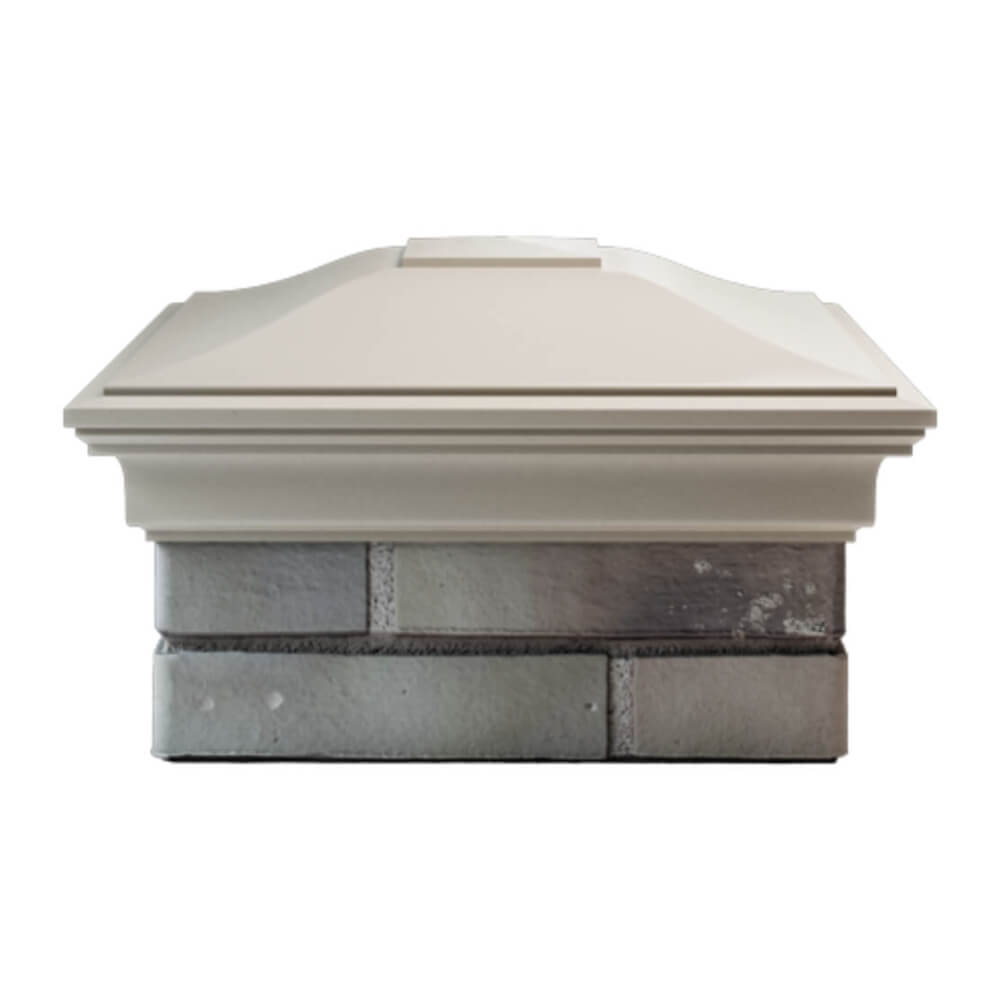 Колпак Zking Монблан Бежевый на столб 1.5х1.5 еврокирпича 0.7НФ (355х355мм) Джанкой фото