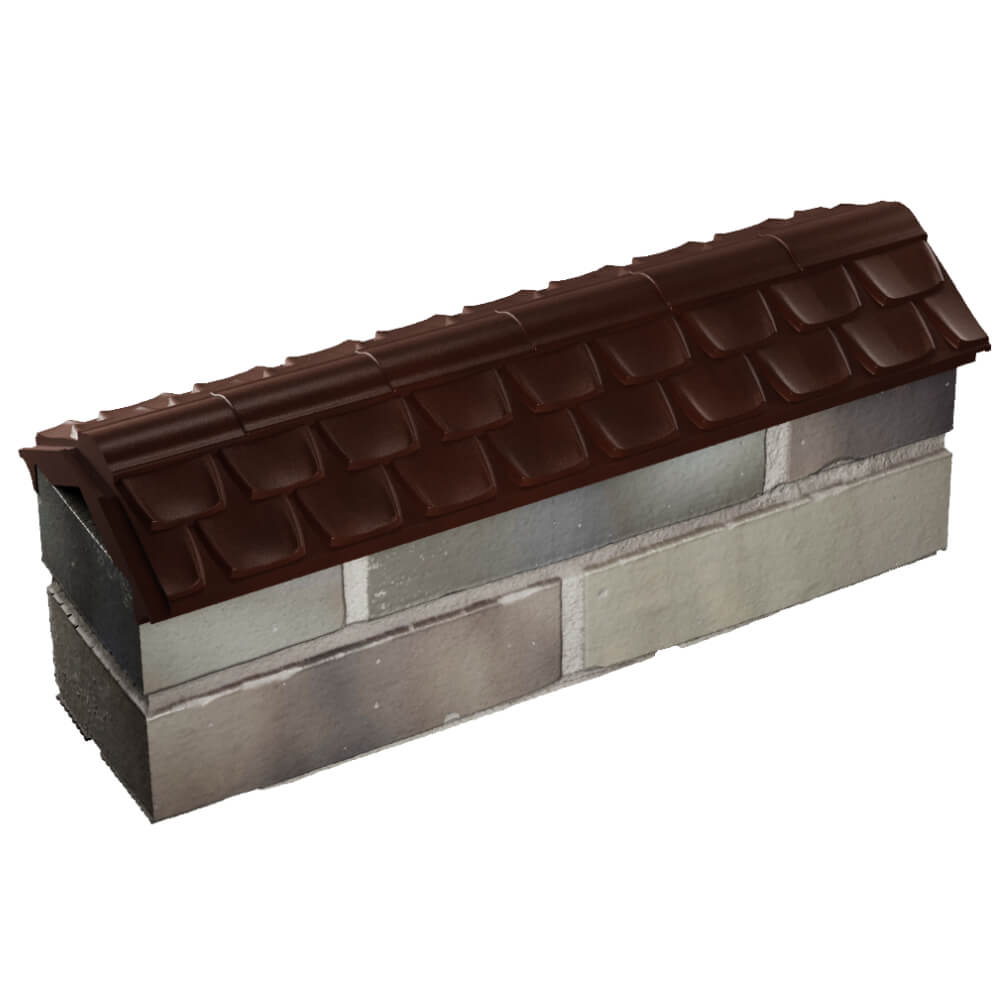 Парапет Zking Эльбрус Коричневый с посадкой на 0.5 кирпича (130мм) в Джанкое фото