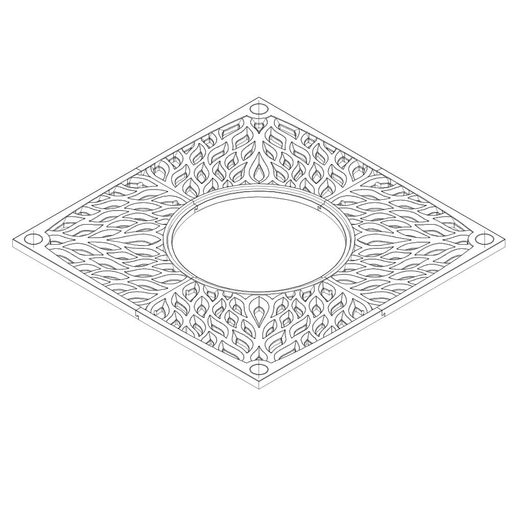 Приствольная решетка для дерева ZKING CRUST 2х2м Черная в Джанкое фото