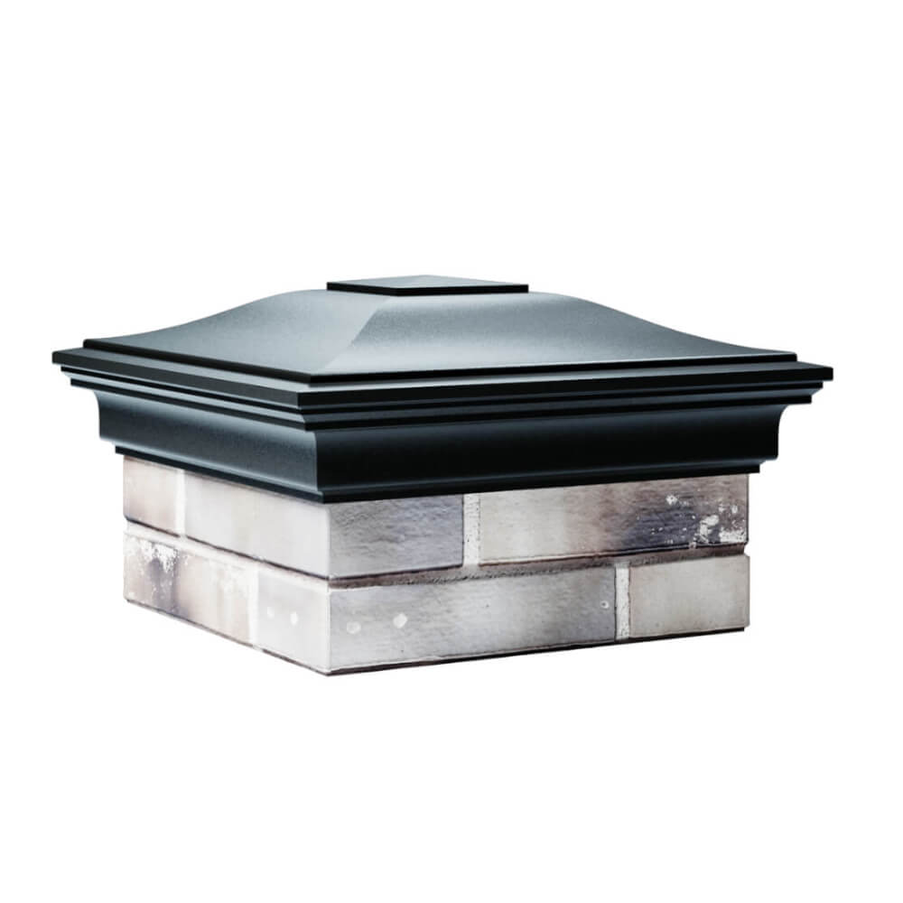 Колпак Zking Монблан Черный на столб 1.5х1.5 еврокирпича 0.7НФ (355х355мм) в Джанкое фото