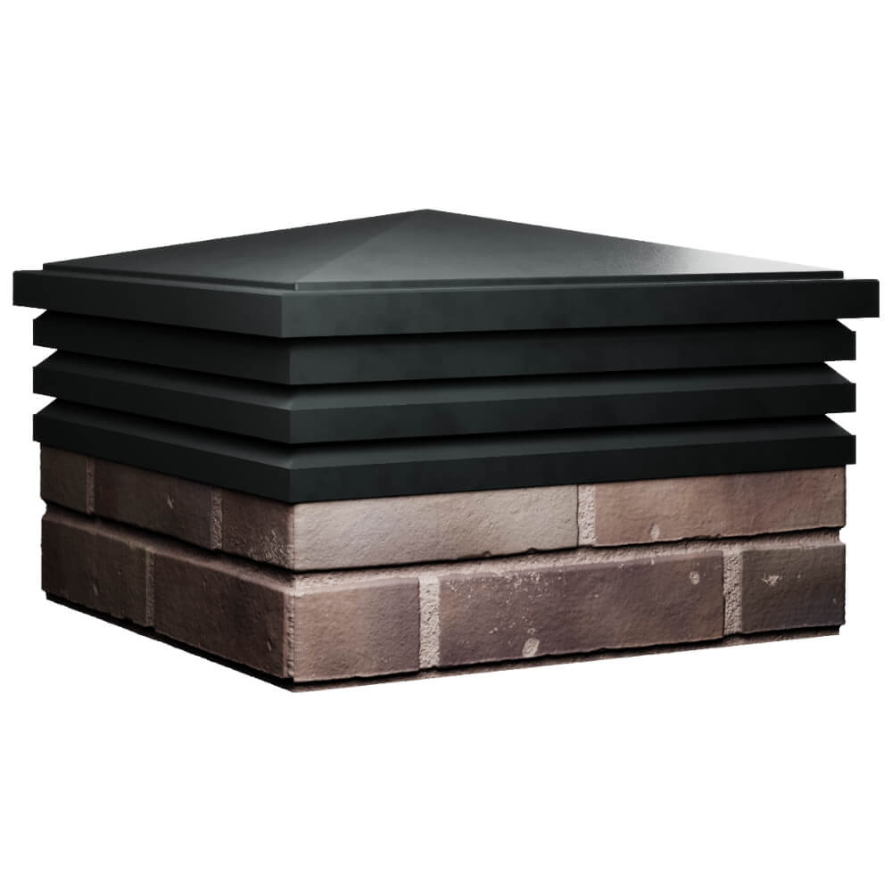 Колпак Zking Бона ХайТек Черный на столб 2х2 кирпича (513х513мм) в Джанкое фото