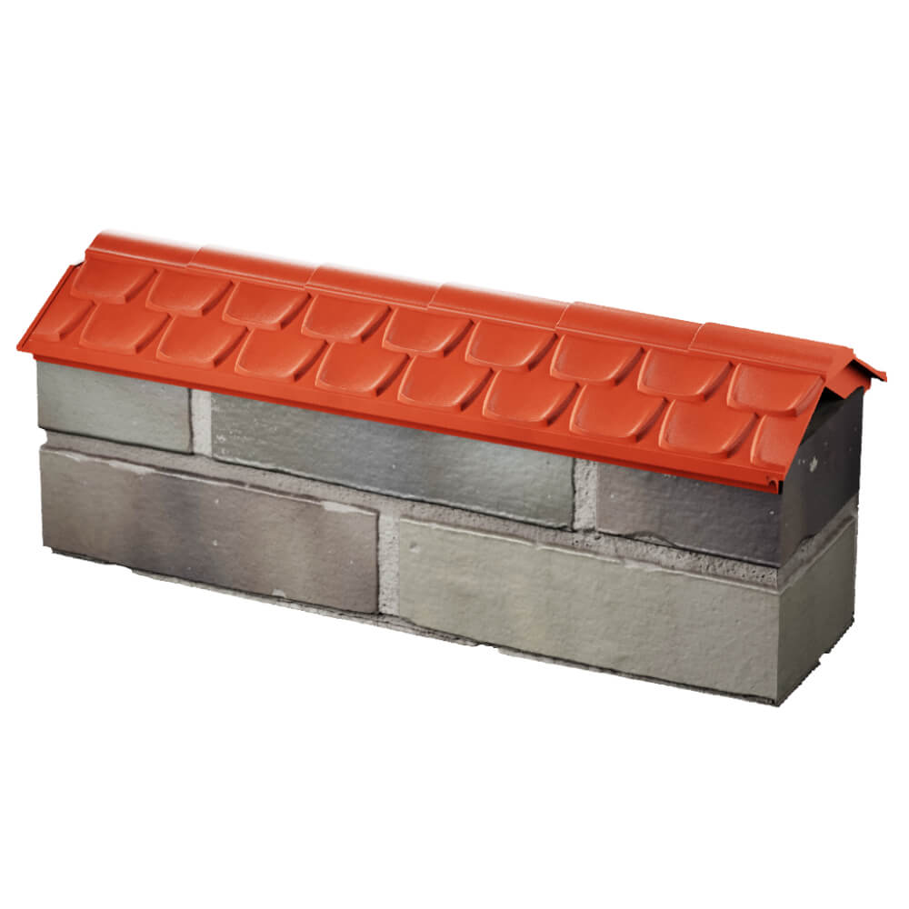 Парапет Zking Эльбрус Красный с посадкой на 0.5 кирпича (130мм) в Джанкое фото