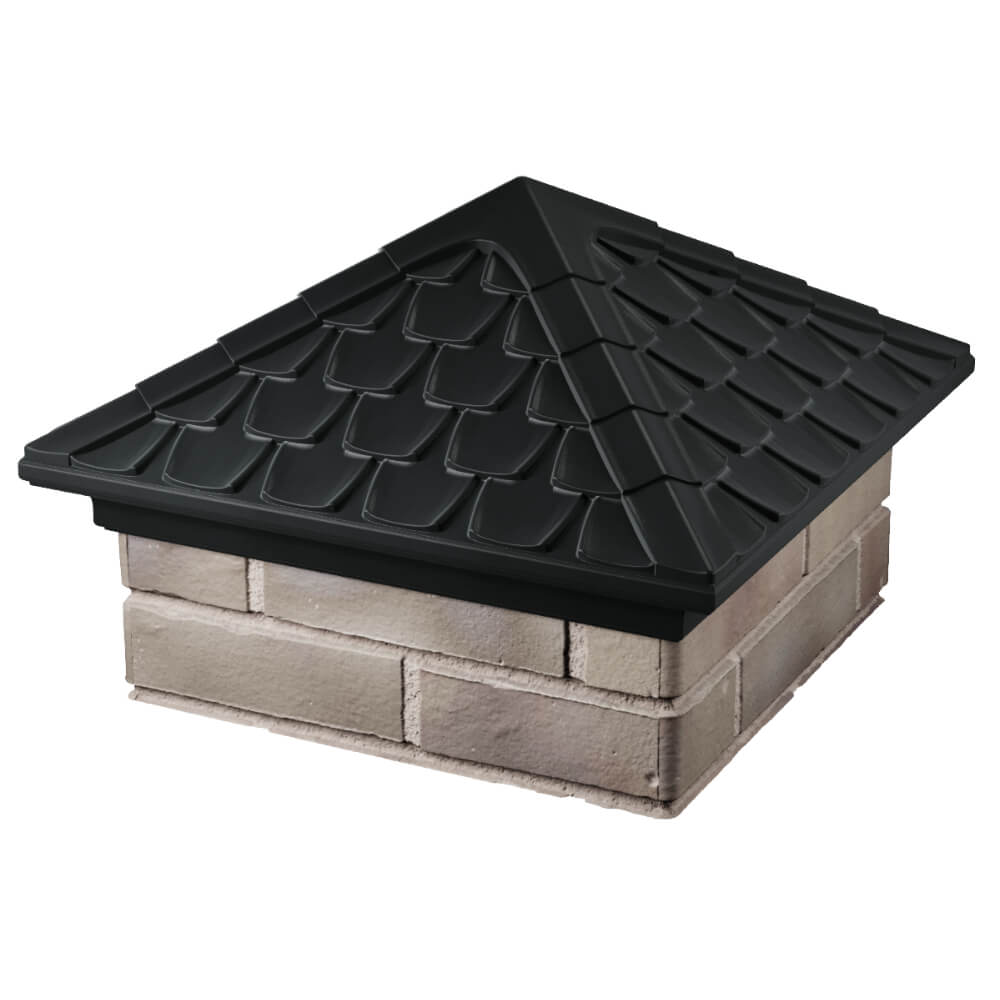 Колпак Zking Эльбрус Черный на столб 1.5х1.5 кирпича (385х385мм) в Джанкое фото