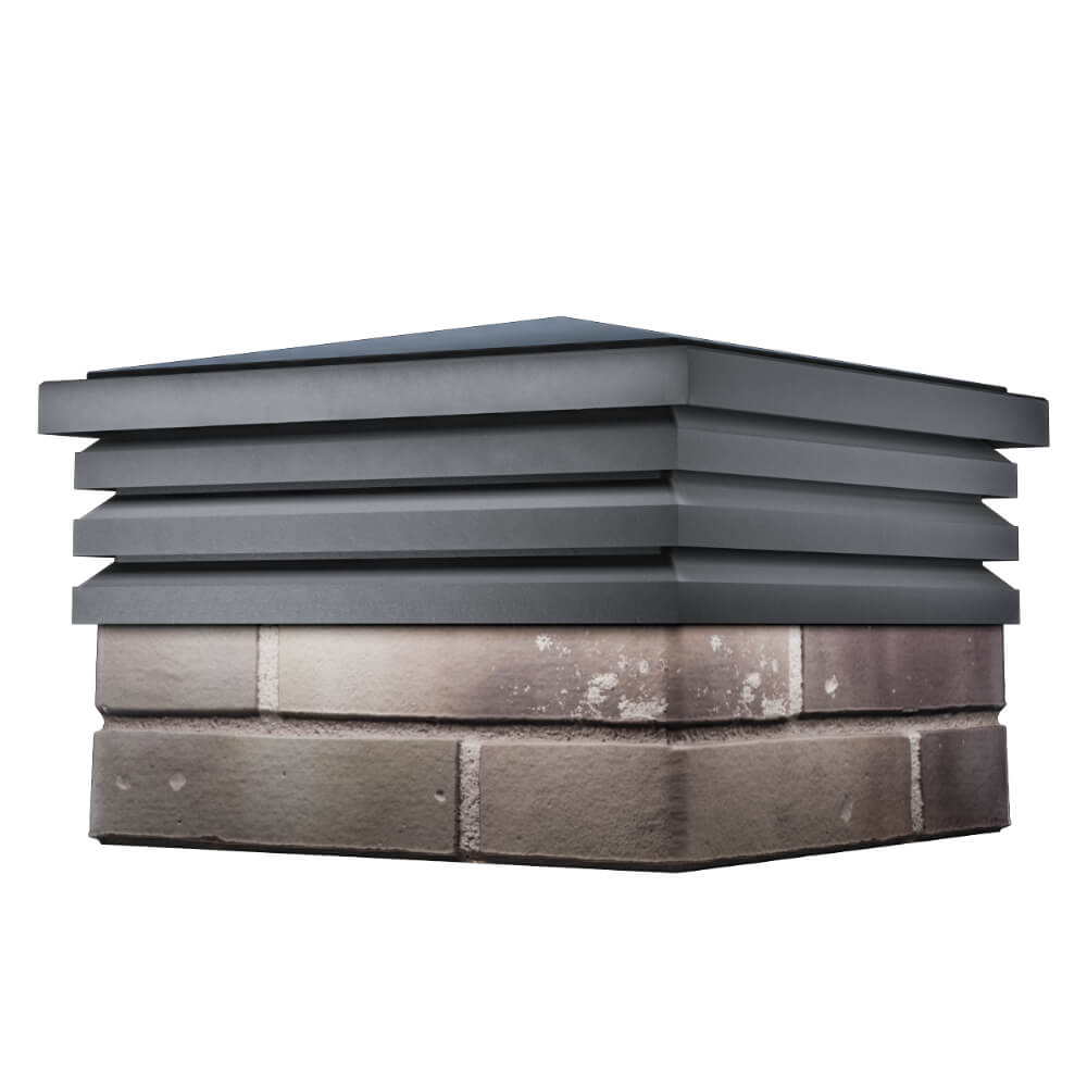 Колпак Zking Бона ХайТек Серый на столб 1.5х1.5 кирпича (385х385мм) в Джанкое фото