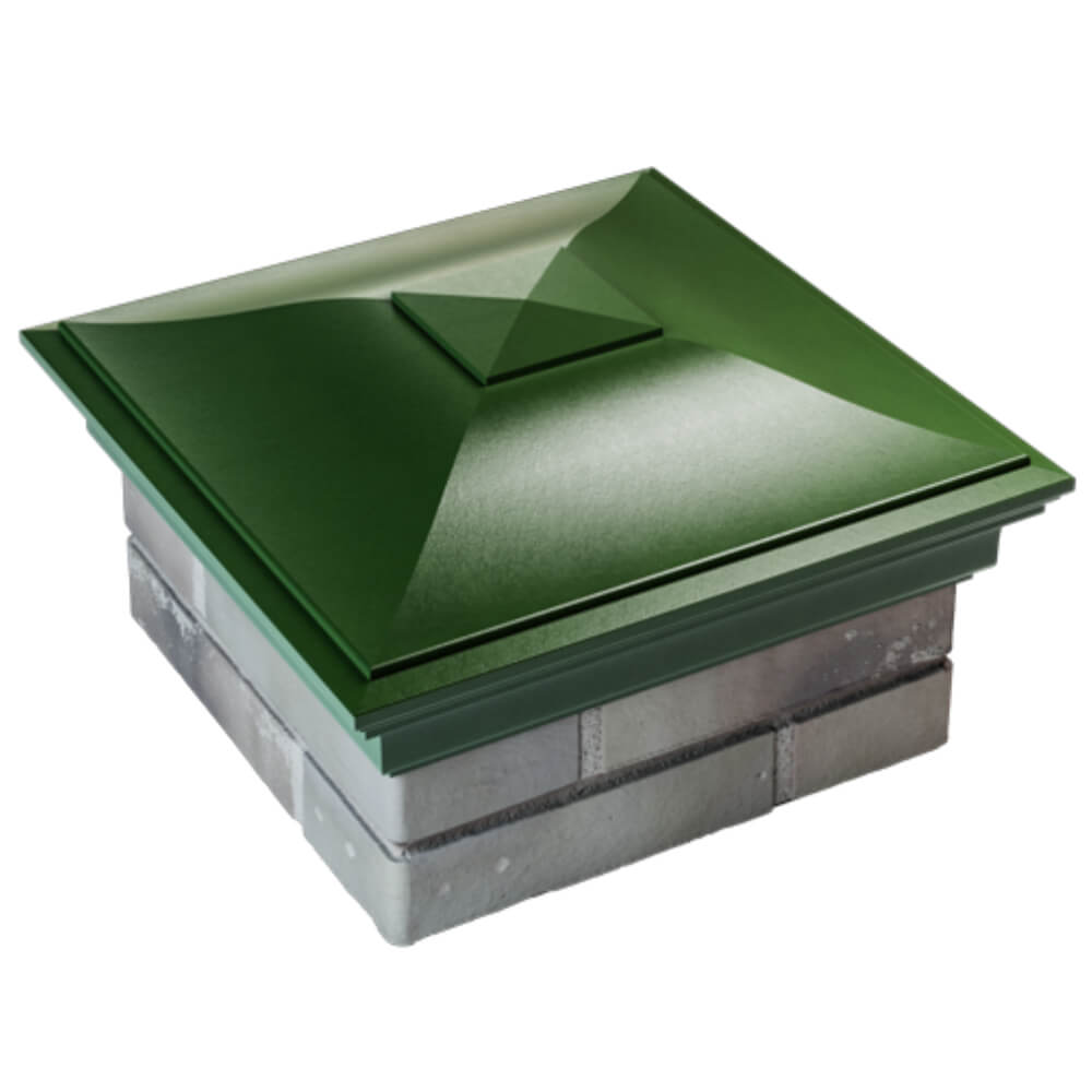 Колпак Zking Монблан Зеленый на столб 1.5х1.5 кирпича (385х385мм) в Джанкое фото