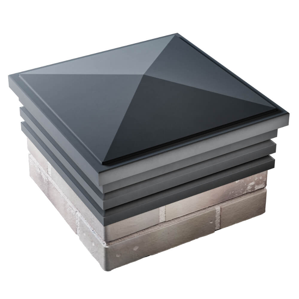 Колпак Zking Бона ХайТек Серый на столб 1.5х1.5 кирпича (385х385мм) в Джанкое фото