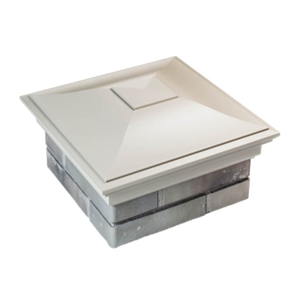 Колпак Zking Монблан Бежевый на столб 1.5х1.5 еврокирпича 0.7НФ (355х355мм) в Джанкое фото