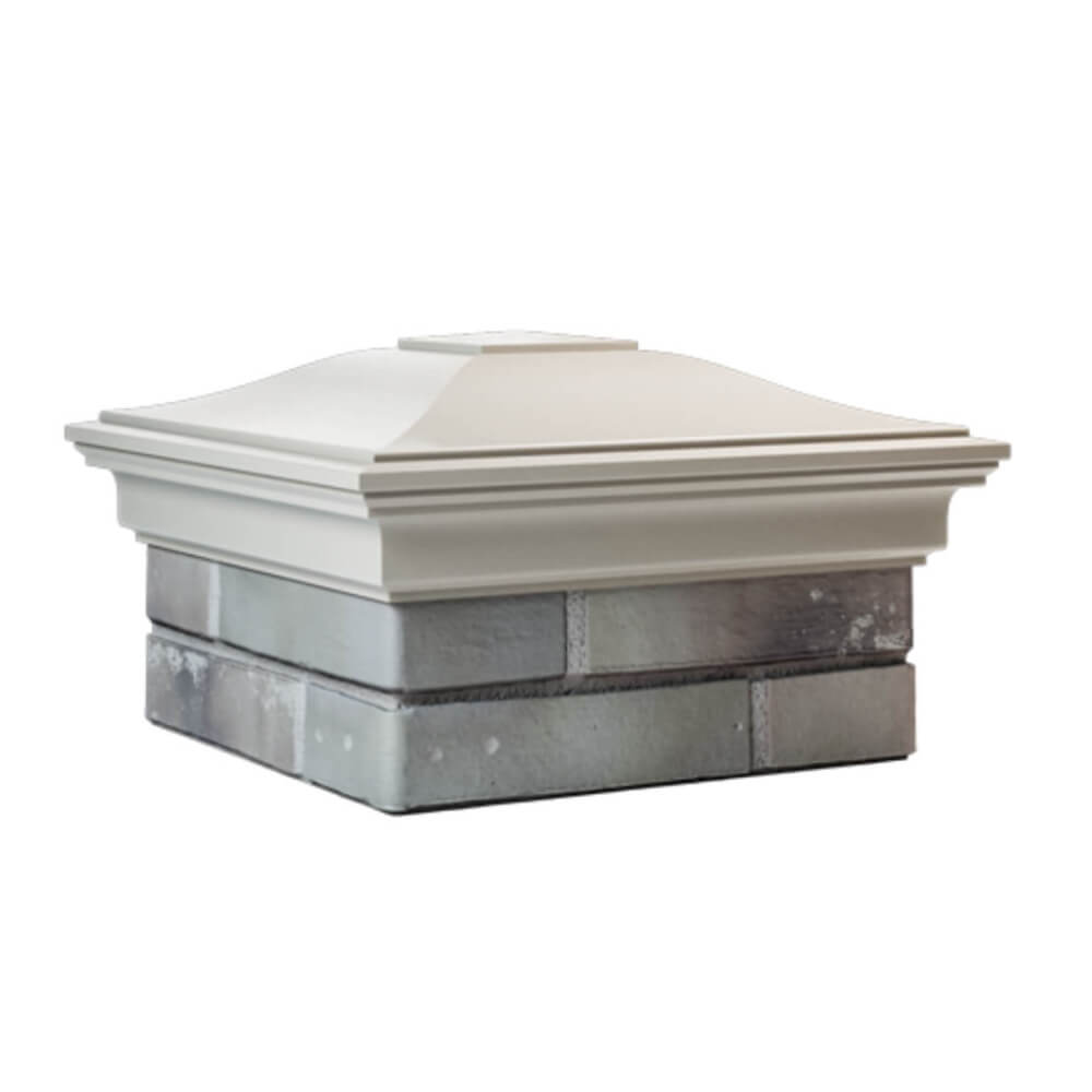 Колпак Zking Монблан Бежевый на столб 1.5х1.5 еврокирпича 0.7НФ (355х355мм) в Джанкое фото