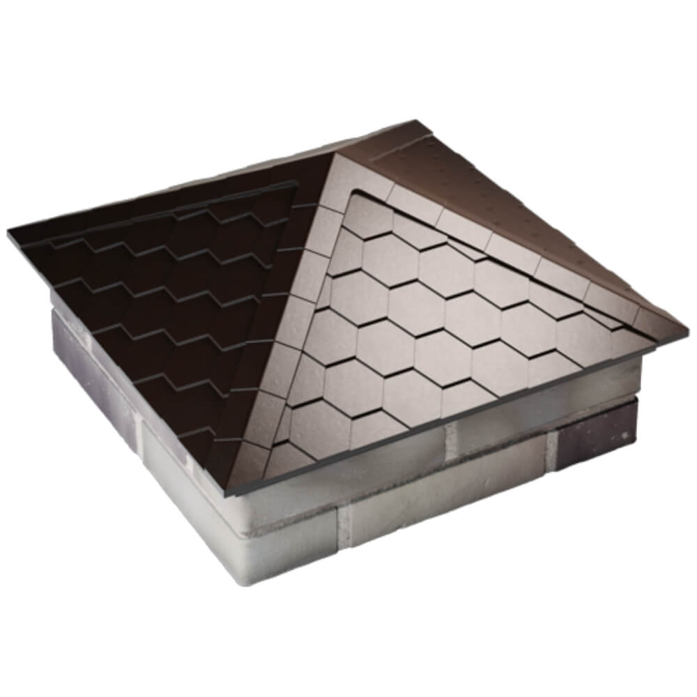 Колпак Zking Эверест Коричневый на столб 2х2 кирпича (535х535мм) Джанкой фото
