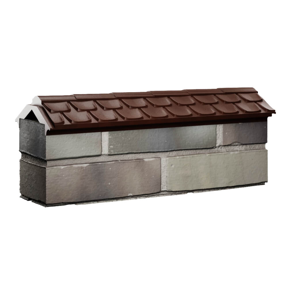 Парапет Zking Эльбрус Коричневый с посадкой на 0.5 кирпича (130мм) Джанкой фото