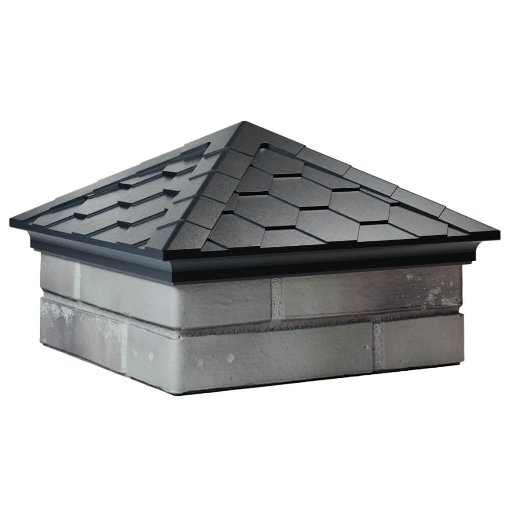 Колпак Zking Эверест Черный на столб 1.5х1.5 кирпича (390х390мм) в Джанкое фото