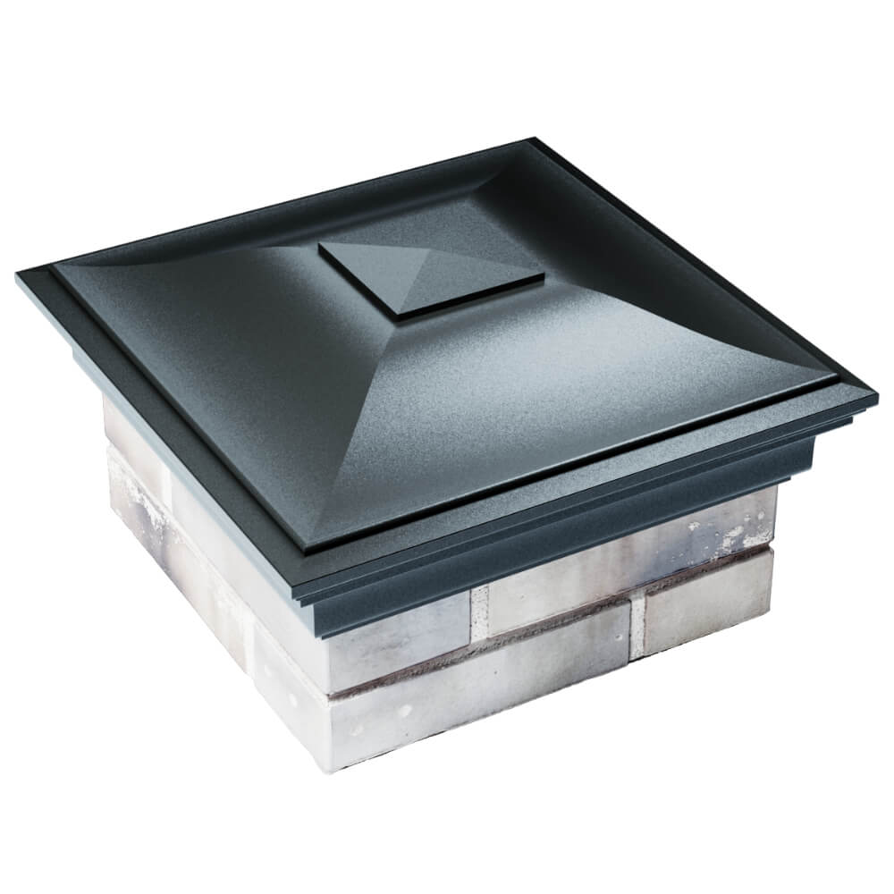 Колпак Zking Монблан Черный на столб 1.5х1.5 кирпича (385х385мм) в Джанкое фото