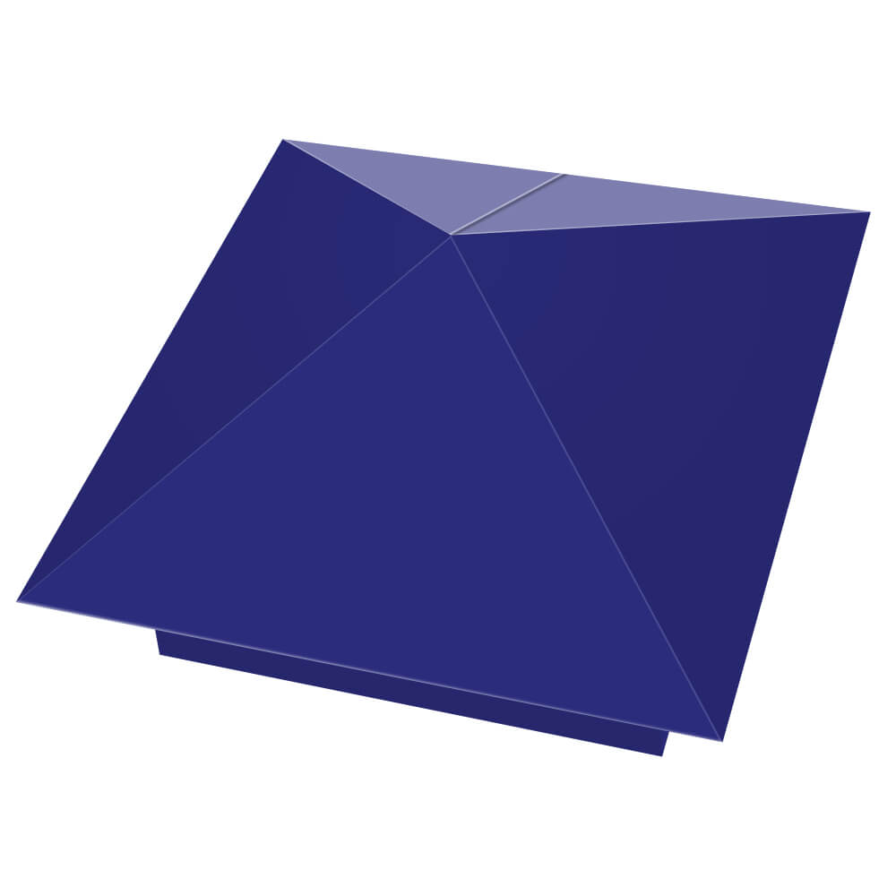 Колпак металлический 400х400мм RAL5002 Синий Ультрамарин заборный Джанкой фото