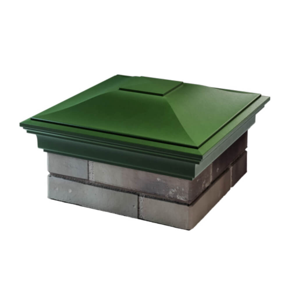 Колпак Zking Монблан Зеленый на столб 1.5х1.5 еврокирпича 0.7НФ (355х355мм) в Джанкое фото