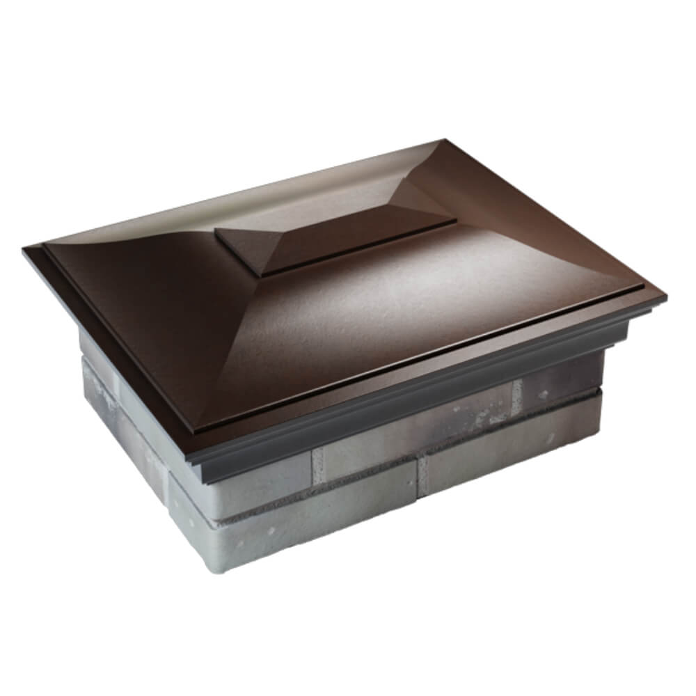 Колпак Zking Монблан Коричневый на столб 2х1.5 кирпича (515х385мм) Джанкой фото