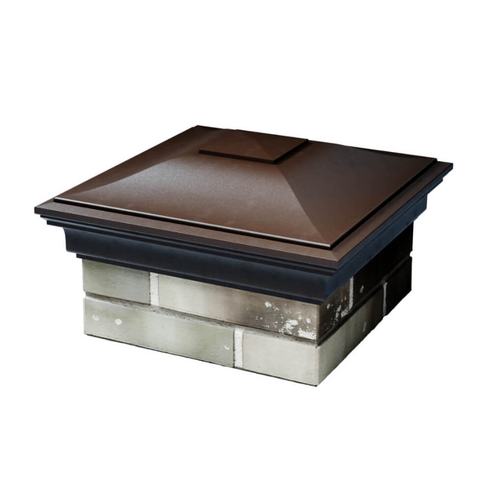 Колпак Zking Монблан Коричневый на столб 1.5х1.5 еврокирпича 0.7НФ (355х355мм) в Джанкое фото