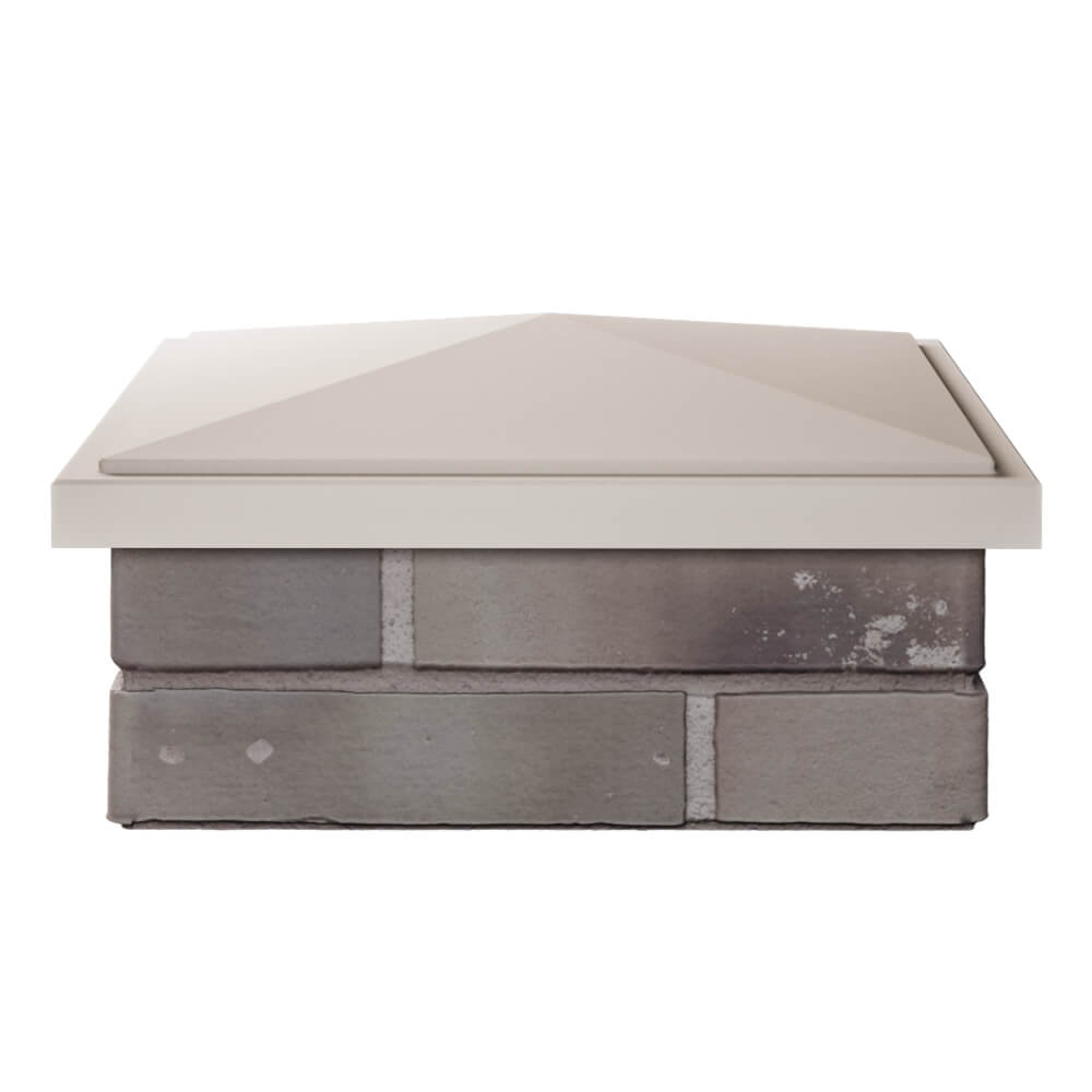 Колпак Zking БонаМоно Бежевый на столб 1.5х1.5 кирпича (385х385, 400х400мм) Джанкой фото