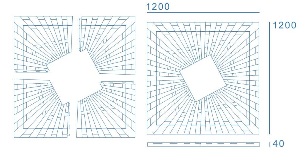 Приствольная решетка для дерева ZKING ATMOSPHERE 1.2х1.2м Зеленая в Джанкое фото