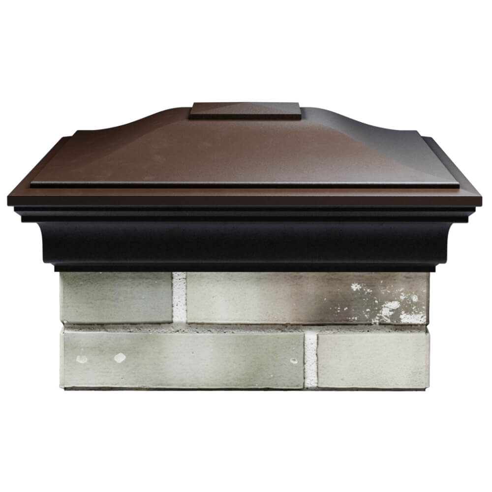 Колпак Zking Монблан Коричневый на столб 1.5х1.5 кирпича (385х385мм) Джанкой фото