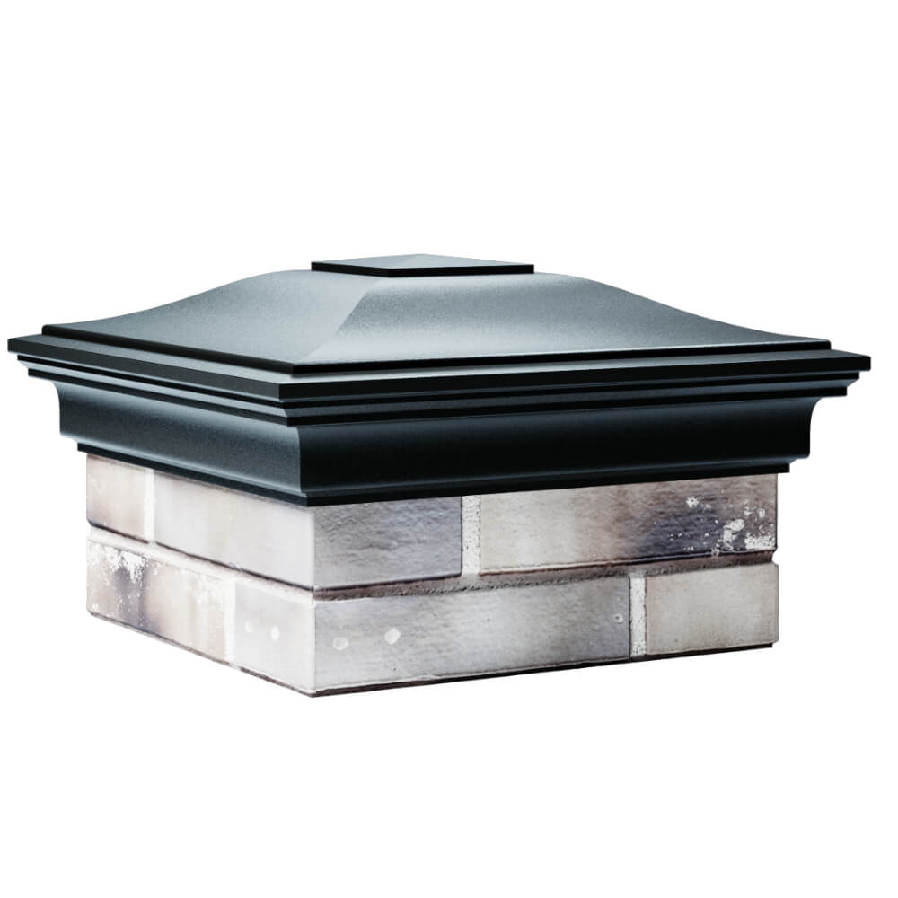 Колпак Zking Монблан Черный на столб 1.5х1.5 кирпича (385х385мм) в Джанкое фото