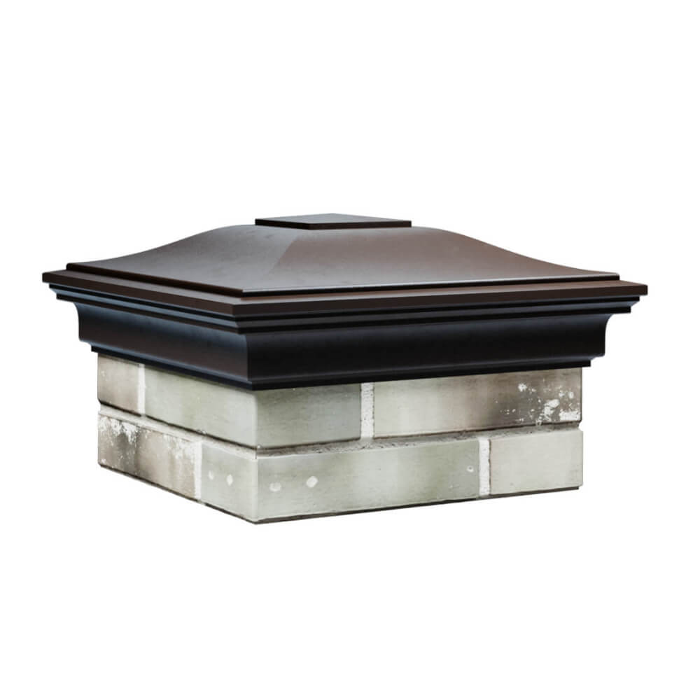 Колпак Zking Монблан Коричневый на столб 1.5х1.5 еврокирпича 0.7НФ (355х355мм) в Джанкое фото