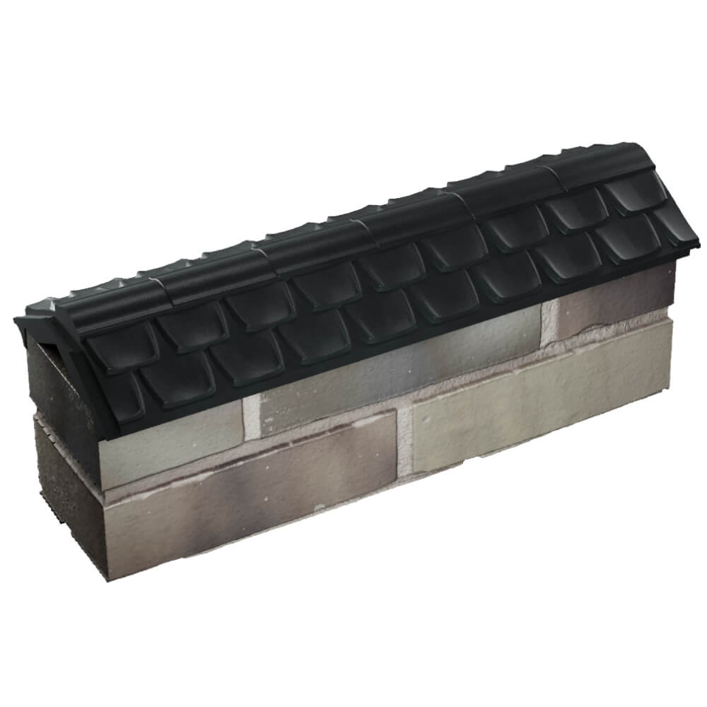 Парапет Zking Эльбрус Черный с посадкой на 0.5 кирпича (130мм) в Джанкое фото