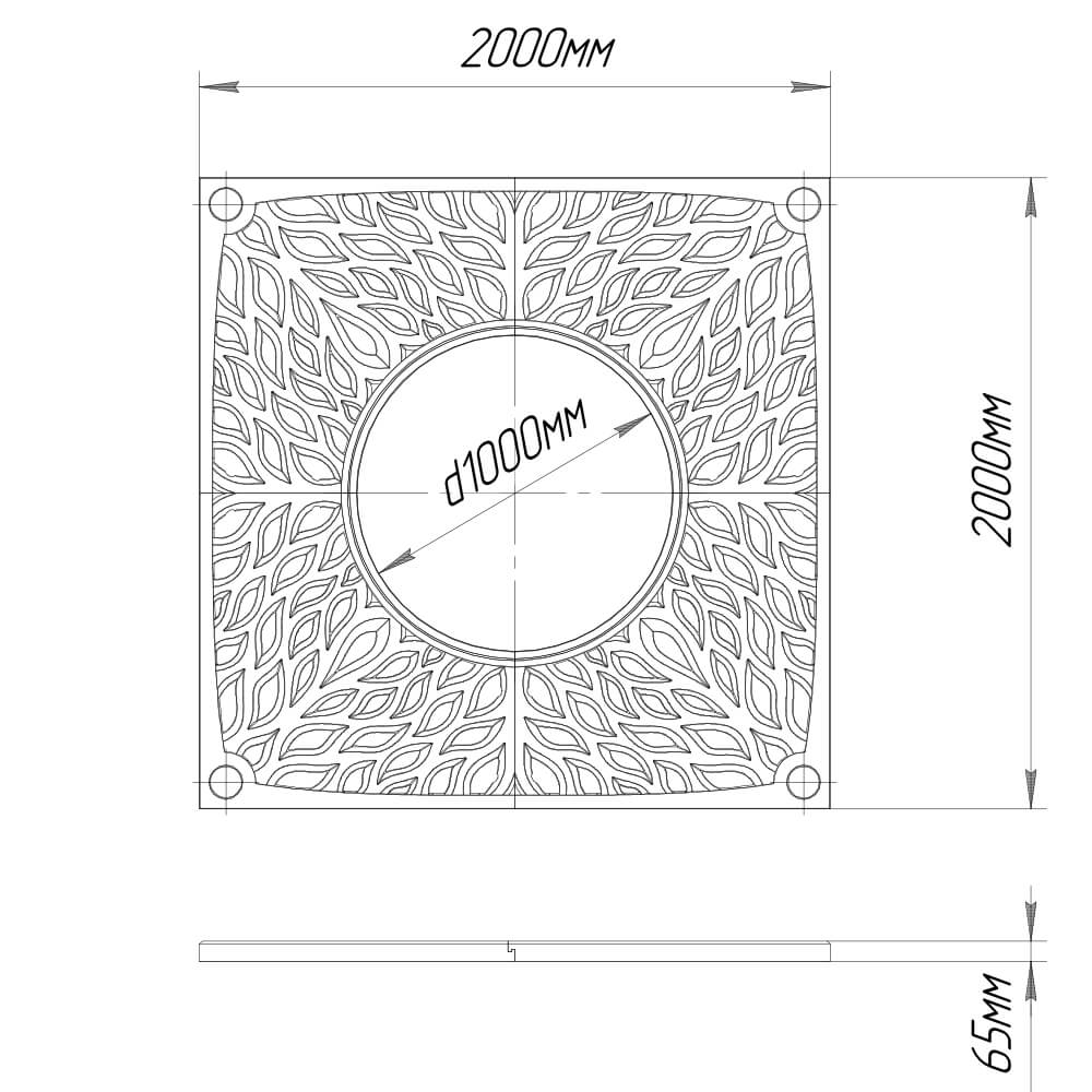 Приствольная решетка для дерева ZKING CRUST 2х2м Черная в Джанкое фото