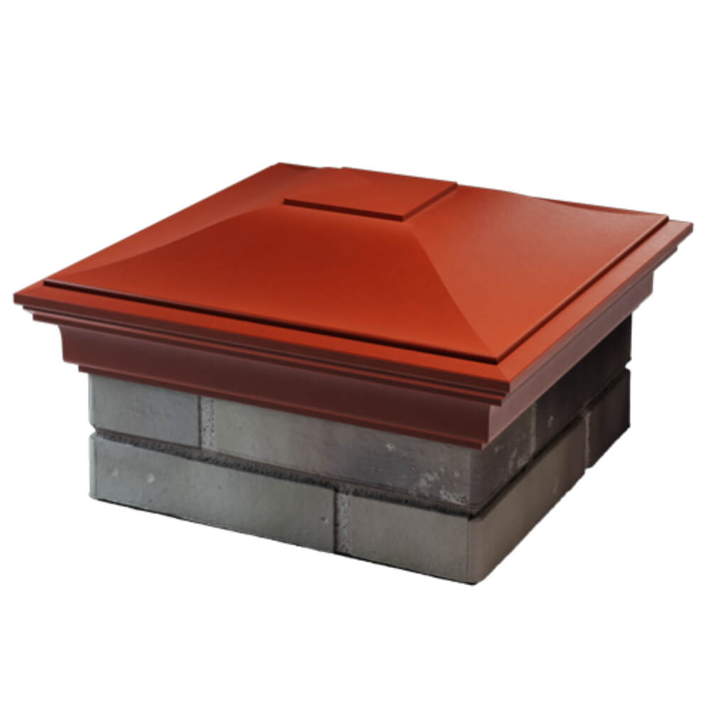 Колпак Zking Монблан Красный на столб 1.5х1.5 кирпича (385х385мм) в Джанкое фото