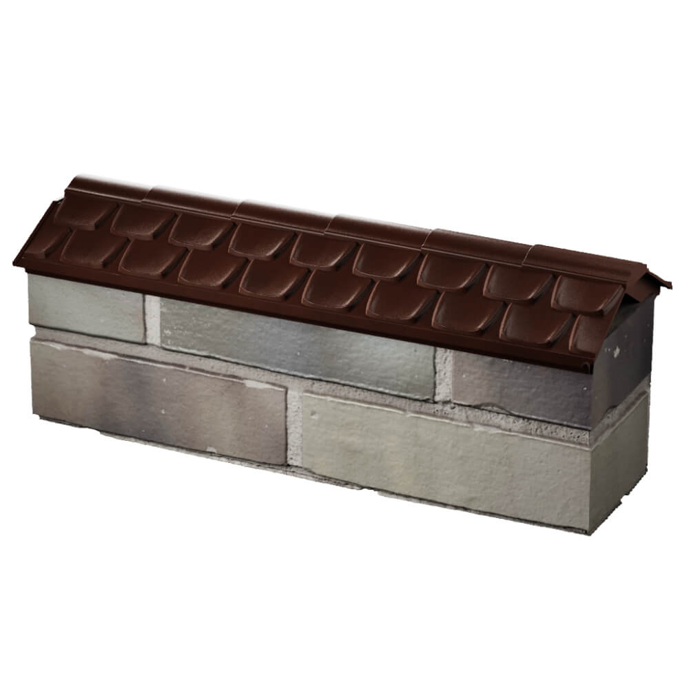 Парапет Zking Эльбрус Коричневый с посадкой на 0.5 кирпича (130мм) в Джанкое фото